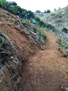 After, switchback run off is good and wide.